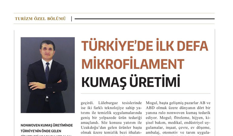 Türkiye'de ilk defa mikrofilament kumaş üretimi